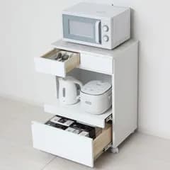 ♪コンパクト レンジワゴン ［幅55cm］　　　　キッチンワゴン レンジ台 レンジボード キッチン収納 新生活 引越し 模様替え