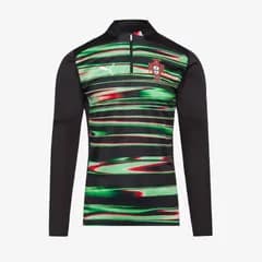 【送料無料・匿名配送】PUMA プーマ ポルトガル代表 2025 プレマッチ ドリル トップ 黒 並行輸入 新品 正規品 1/4ジップ