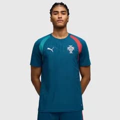 【送料無料・匿名配送】PUMA プーマ ポルトガル代表 2026 公式 トレーニング シャツ 緑 シルバー 新品 正規品