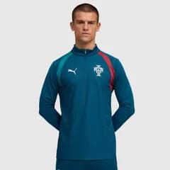 【送料無料・匿名配送】PUMA プーマ ポルトガル代表 2026 公式 トレーニング ドリルトップ 緑 銀 長袖 新品 正規品