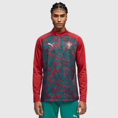 【送料無料・匿名配送】PUMA プーマ ポルトガル代表 2026 公式 トレーニング ドリルトップ 赤 緑 長袖 新品 正規品