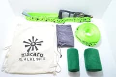 ● 【送料無料】　マカコ Macaco Slacklines スラックライン セット グリーン バランストレーニング アウトドア