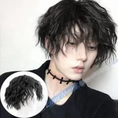 メンズウィッグ ウィッグ メンズ ショート ウェーブ カールウィッグ 自然 ウィッグ 男装 コスプレ かつら レディース フルウィッグ 男性 全頭かつら 髪 男女兼用 ハロウィン  通気性抜群 男女兼用 違和感なく CJF529P006