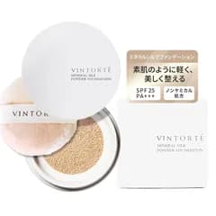 VINTORTE シルク ミネラルファンデーション パウダーファンデーション #06BP ピンク系の明るめの肌色 6g (ケース・パフ付き)
