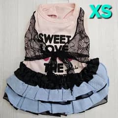 犬服　◇新品、未使用品◇　MIMILE　ショール付きワンピース　超小型犬服　XSサイズ