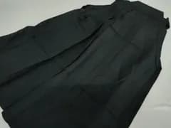 平和屋着物＊夏物　男性　行灯袴　縞　黒地　正絹　逸品　AABI8106cs