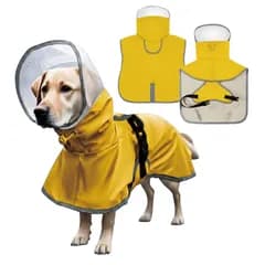 【雨散歩出動】 犬用レインコート 防水 大型犬 中型犬 反射 バックル固定 フード付き ロングツバ 視界クリア 雨対策 PIENSE (イエロー, XL) [イエロー] [XL]