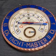 ロレックス壁掛け時計　ブルー　パールピンク