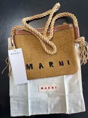 MARNI マルニ ショルダーバッグ コットン×ナイロン ロゴ 刺繍 鞄