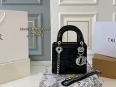 【今日特価】DIOR Lady Dior 満ストーンボタンとアリゲーター柄のハンドバッグ！送料無料で今の在庫はお得な価格です！WT1輸入