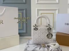 【今日特価】DIOR Lady Dior キャンバスとスパークルストーンのハンドバッグ！送料無料で今の在庫はお得な価格です！WT1輸入