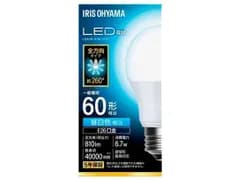 【新品・2営業日で発送】IRISOHYAMA アイリスオーヤマ IRIS 106654 LED電球 E26 全方向 60形相当 昼白色 (LDA7NGW6T10 1256)