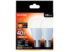 【新品・2営業日で発送】IRISOHYAMA アイリスオーヤマ IRIS 106649 LED電球 E17 全方向 40形相当 電球色 2個セット (LDA4LGE17W4T102P 1256)