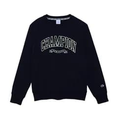 【新品】 [チャンピオン] スウェット 長袖 抗菌防臭 ストレッチ UVカット グラフィックロゴプリント テックウィーブ(R)テリークルーネックスウェットシャツ メンズゴルフ C3-ZG001-370-L