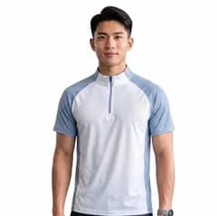 [Coup de Coeur！] スポーツ Tシャツ メンズ ハーフジップ 半袖 トレーニングウェア 接触冷感 吸汗速乾 4WAYストレッチ 立ち襟 ジム ランニング フィットネス 筋トレ (JP, アルファベット, L, ホワイト) [ホワイト] [L]