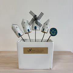 【11】ガーデンピック５本セット　ワインコルクで作ったガーデンピック