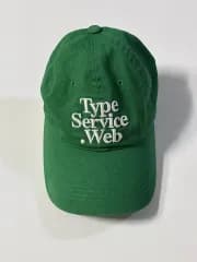 TYPESERVICE(タイプサービス)ウェブ ボールキャップ 緑色 グリーン