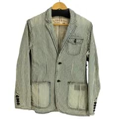 ギャップ Gap 00s old gap ストライプ デニム地 テーラードジャケット レディース JPN：XS 