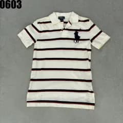 ポロラルフローレン BOYS PLANET(ボイプラ) 半袖 カラーTシャツ ストライプ M