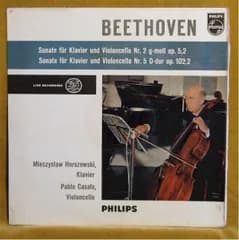 LP Beethoven, Pablo Casals, Miecz Sonate Fur Klavier Und Violoncello Nr. 2 G-moll Op. A00507L Philips /00260