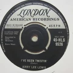 7” Jerry Lee Lewis Ive Been Twistin / Ramblin Rose 45HLS9526 London Records, Lond /00080