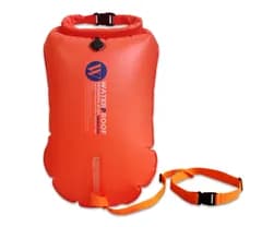 【特価商品】視認性が高い Buoy サーファー用，Swim ブイ浮遊水泳の安全トレーニング トライアスロン選手，スイマー， パック 明るいオレンジ色。 防水収納バッグ水泳ブイ 25L