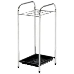 【特価商品】アンブレラスタンド クロム 組立商品 幅25.5×奥行28.5×高さ62cm 9本用 95709 傘立て 不二貿易(Fujiboeki)