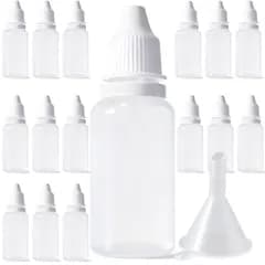 ルボナリエ ドロッパーボトル 100個セット 詰め替えボトル 液体 小分け スポイト 点眼容器 プラスチック PE素材 漏斗付き (半透明 10ml 100本) [半透明 10ml 100本]