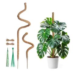 新品 Mcbazel 60+120CM（各１本）観葉植物 支柱 モンステラ 園芸用支柱 曲げ可能 ココナッツ・つる植物支柱 ポトス支柱 ガーデニング用具 コイアポール成長用 維持水分・養分維持・農業・ 園芸用