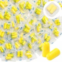 理学療法士推奨 耳栓 ソフト 睡眠用 50ペア 個装袋 みみせん いびき対策 低反発 洗える ケース付き (黄色) [黄色]