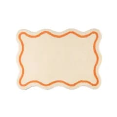 新品 Francfranc フランフラン ウェーブライン ラグ S 140×100cm アイボリー 床暖房対応 ホットカーペット対応
