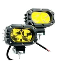 HTharros LED作業灯 60W 4インチ イエロー 防水 4000lm 12V/24V 2個セット Y [イエロー・2個セット]
