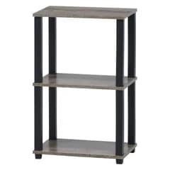 【特価セール】不二貿易(Fujiboeki) オープンラック シェルフ 3段 幅47×奥行29.5×高さ75.7cm ナチュラル ブラック 軽量 工具不要 組立商品 フィット 99770