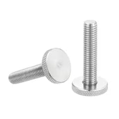 新品 uxcell 2個 M25 x 45mm つまみねじ ローレット 304ステンレス鋼 ノギス用固定ネジ フラットヘッド メトリックねじ山付きボルト 緩み防止 手回し スレット?ファスナー 精密ロック 工具 測定機器用アクセサリー
