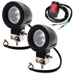 【新着商品】10W バイク ON 24V OFFスイッチ 12V 付き セット CREE 丸型 2個 ヘッドライト ライト フォグランプ スポット ワークライト 小型 作業灯 LED 防水 汎用 ホワイト Meliore 白