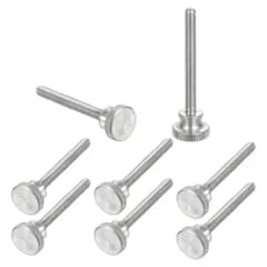新品 uxcell 8個 M4 x 35mm つまみねじ ローレット 304ステンレス鋼 ノギス用固定ネジ フラットヘッド メトリックねじ山付きボルト 緩み防止 手回し スレット?ファスナー 精密ロック 工具 測定機器用アクセサリー