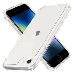 新品 iPhone SE3 ケース クリア PC背面 + TPUバンパー 2重構造 すり傷防止 黄変防止 第3世代 2022 iPhone SE2 第2世代 iPhone7 iPhone8 用 耐久性 ケース 米軍MIL規格取得 耐衝撃 ワイヤレス充電対応 P