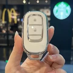 ホンダ スマートキーケース TPU キーカバー ヴェゼル N-BOX 白銀