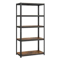 【特価商品】スチールラック 幅100cm オープンラック オープンシェルフ SONGMICS 防錆加工 5段 棚 ラック 総耐荷重600kg 高耐荷重 スチール棚 置物架 組立簡単 高さ調整可能 物置 作業台 倉庫用 ガレージ ブラック100×50×200cm