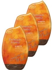 消臭力 プレミアムアロマ [まとめ買い] 部屋用 置き型 アンバーブラウン 400mL×3個 お部屋の消臭力 玄関 リビング 寝室 ルームフレグランス 消臭剤 消臭 芳香剤 [アンバーブラウン] [お部屋用]