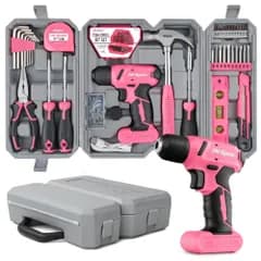 Hi-Spec 8V USB充電式電動ドライバーセット 58点 コンパクト収納ケース付き 小型 DIY工具セット コードレス 家庭用 パワースクリュードライバー 国内発送