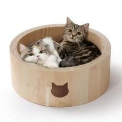 【在庫処分】バリバリベッド 爪とぎ サークルLライトブラウン 猫壱 by