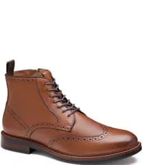 ジョンストンアンドマーフィー メンズ シューズ ブーツ・レインブーツ ウィングチップ ブローグ ブーツ レザー Johnston Murphy Mens XC Durham Embossed Leather Brogue Detail Wingtip Shea