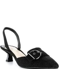 アレックスマリー レディース シューズ ヒール レザー Alex Marie Zell Houndstooth Leather Buckle Ornament Slingback Pumps Black ブラック