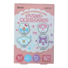 Skater スケーター　ダイカット　救急ばんそうこう　２０枚入（４柄×５枚）QQBD20