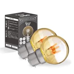 【2個セット】B22 調光器対応 エジソンバルブ LED電球 バヨネット式 (スパイラルミニGLOBEゴールド) ×2個セット エジソン電球 イギリス電球 海外口金 国内発送