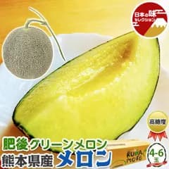 肥後 グリーン メロン  約8kg前後 4-6玉入り 熊本県産 ｜父の日 フルーツ お中元 お見舞い お供え 高級果物 贈答用 ギフト 
