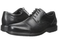 ロックポート メンズ シューズ オックスフォード キャップ Rockport Charles Road Cap Toe Oxford Black Leather ブラック