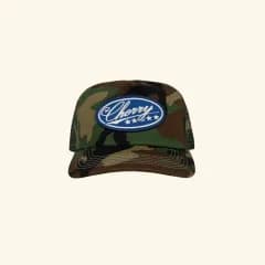 さくらんぼ カモフラ トラッカー キャップ cherry la