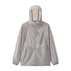 【新品】 [Vasarhely] UVカット パーカー 男女兼用 メンズ レディース 冷感 軽量 薄手 撥水 通気 フード付き 反射テープ付き 夜間反射機能 アウトドア 自転車 通勤 登山(2XL グレー)